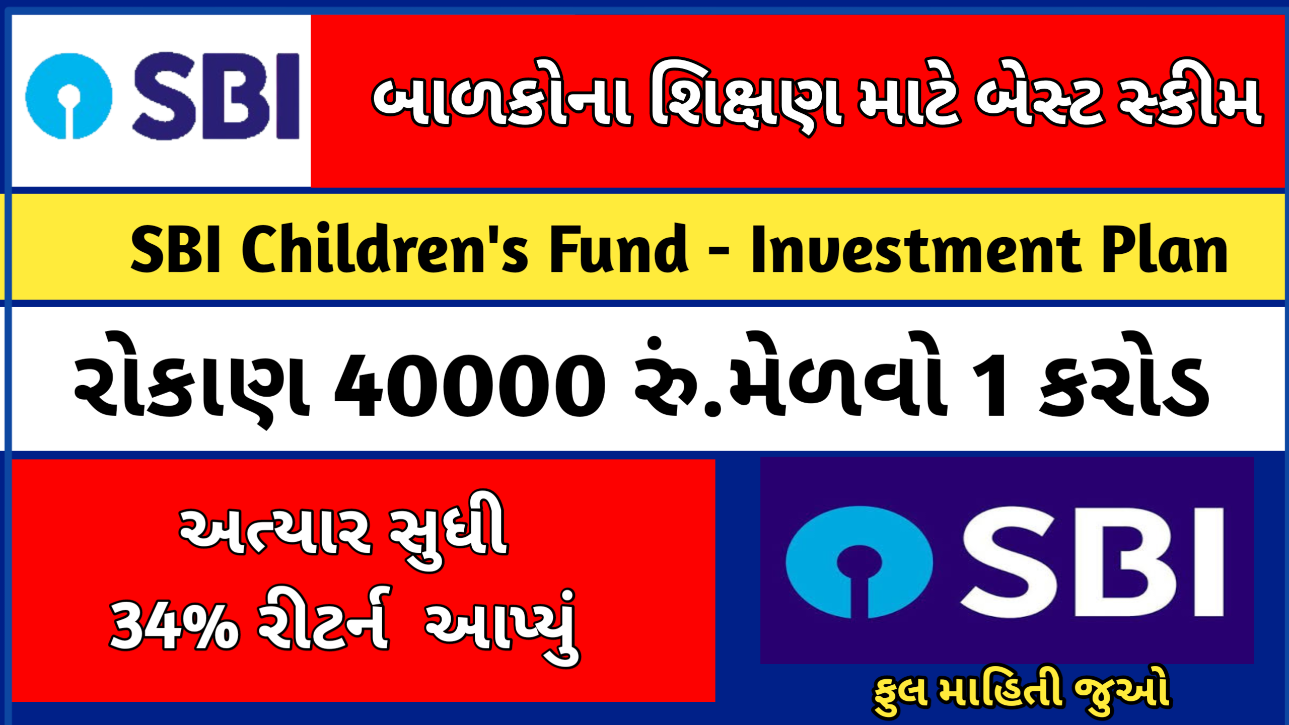 SBI Children's Fund Investment Plan Review Gujarati